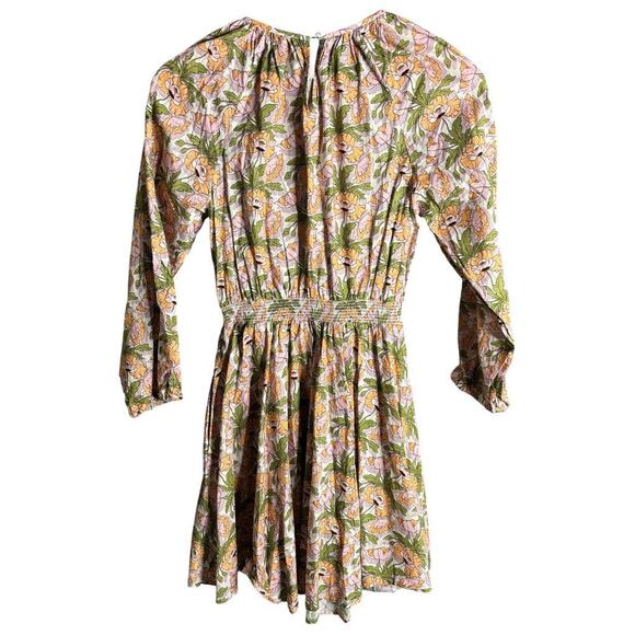 J. Crew Smocked Waist Mini Dress Floral Liberty Butterfield Poppy Size XS - Picture 5 of 6